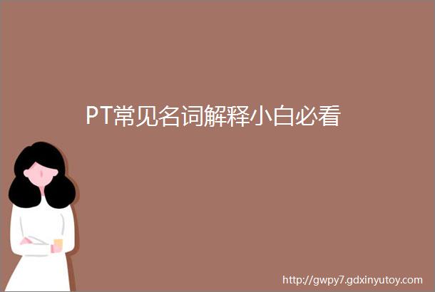 PT常见名词解释小白必看